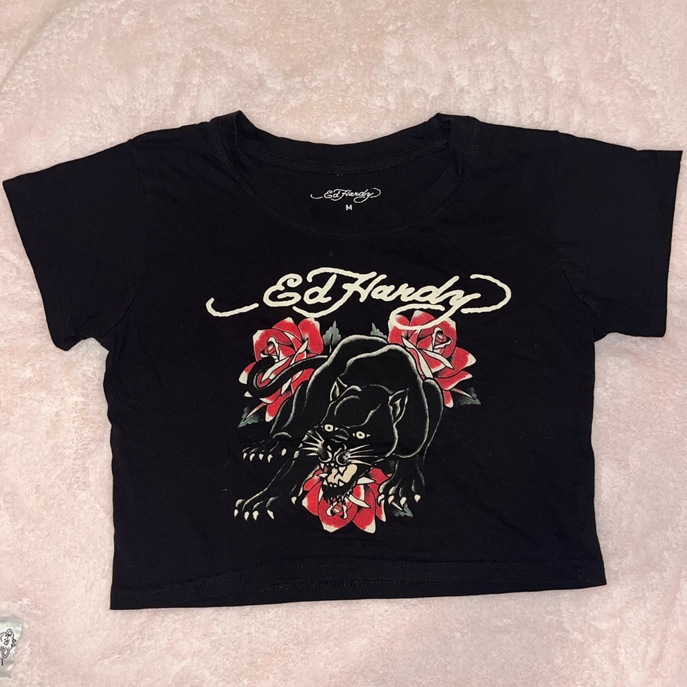 ed hardy panther baby tee